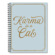 Karma is a Cat Weekly/Monthly Planner, 8.5 x 6.5, Blue Cover, 12-Month (Jan to Dec): 2026 (58442)