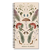Woodland Mushroom Softcover Weekly/Monthly Spiral Planner, 6.5 x 3.5, Multicolor Cover, 12-Month (Jan to Dec): 2026 (57360)