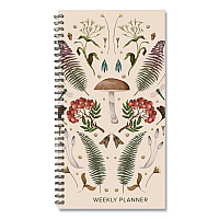 Woodland Mushroom Softcover Weekly/Monthly Spiral Planner, 6.5 x 3.5, Multicolor Cover, 12-Month (Jan to Dec): 2026 (57360)