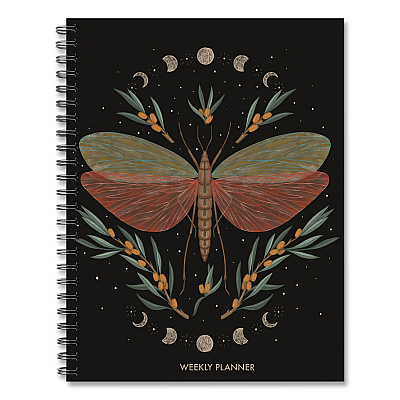 Butterfly Zen Weekly/Monthly Planner, 8.5 x 6.5, Black Cover, 12-Month (Jan to Dec): 2026 (57506)
