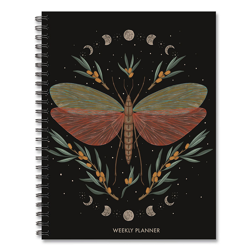 Butterfly Zen Weekly/Monthly Planner, 8.5 x 6.5, Black Cover, 12-Month (Jan to Dec): 2026 (57506)