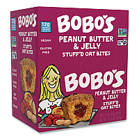 Bobo's Stuff'd Oatmeal Bites, Peanut Butter and Jelly, 1.3 oz Individually Wrapped, 25/Box (00216)