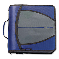 Case it Mighty Zip Tab Binder, 3 Rings, 3" Capacity, 11 x 8.5, Blue (D146BLUE)