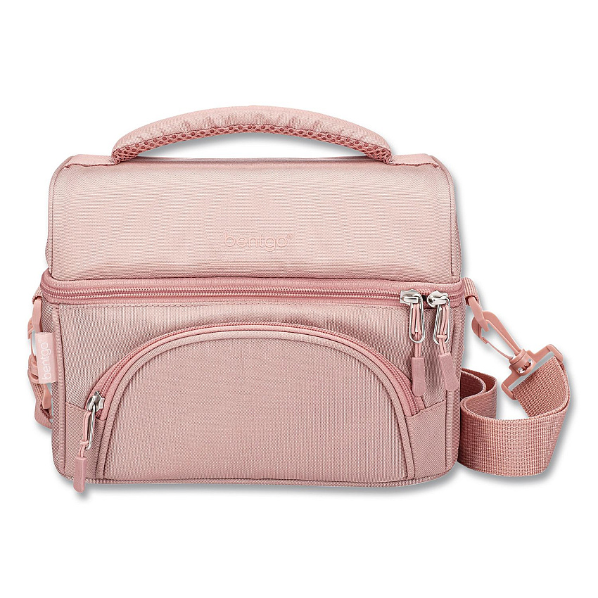 bentgo Deluxe Insulated Lunch Bag, 8" x 10" x 7.5", Blush Pink (BG2M)