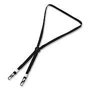 Cliq-It Face Mask Lanyard, Plastic Fastener, 30" Long, Black (CL61312BL)