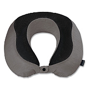 Brookstone U-Shaped Memory Foam Travel Pillow, One Size Fits Most, 12.6 x 3.74 x 12.2, Gray/Black (BNPM0007)