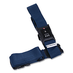 Brookstone Cross Luggage Strap and TSA Combination Lock, Blue (BSLS0001)