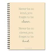 Never Be So Kind Weekly/Monthly Planner, 11 x 8.5, Yellow Cover, 12-Month (Jan to Dec): 2026 (58466)
