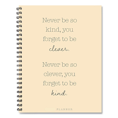 Never Be So Kind Weekly/Monthly Planner, 11 x 8.5, Yellow Cover, 12-Month (Jan to Dec): 2026 (58466)