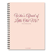 Who's Afraid of Little Old Me? Weekly/Monthly Planner, 11 x 8.5, Pink Cover, 12-Month (Jan to Dec): 2026 (58473)