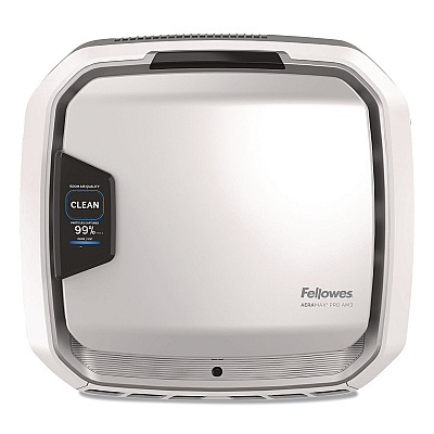 Fellowes AeraMax Pro AM3 PC H13 True HEPA Hardwired Wall-Mount Air Purifier, 550 sq ft Room Capacity, Stainless Steel (9573001)