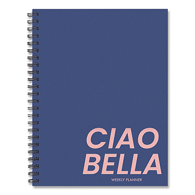 Ciao Bella Weekly/Monthly Planner, 8.5 x 6.5, Blue/Pink Cover, 12-Month (Jan to Dec): 2026 (58497)