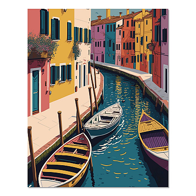 Colorful Canal Monthly Planner, 9.5 x 7.5, Multicolor Cover, 12-Month (Jan to Dec): 2026 (58527)