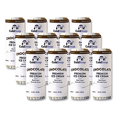 Ice Cream Pod, Chocolate, 5.2 oz Single Serve Pod for ColdSnap Machine, 12/Carton (600039)