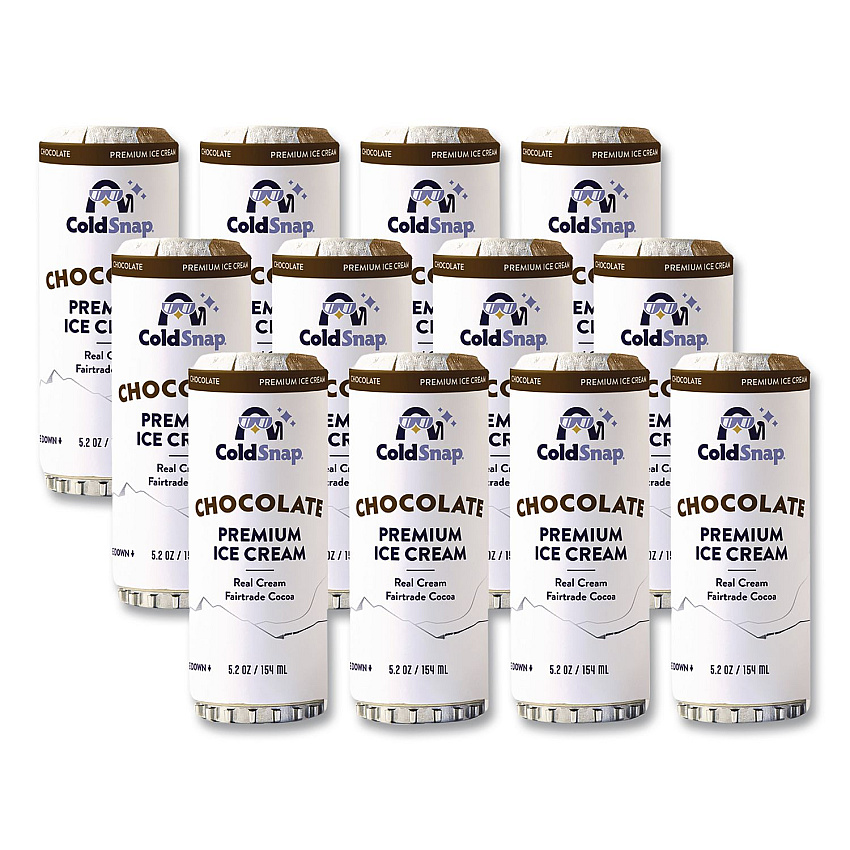 Ice Cream Pod, Chocolate, 5.2 oz Single Serve Pod for ColdSnap Machine, 12/Carton (600039)
