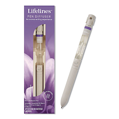 Lifelines In Bloom Essential Oil Blends Pen Diffuser, White/Purple (112501)