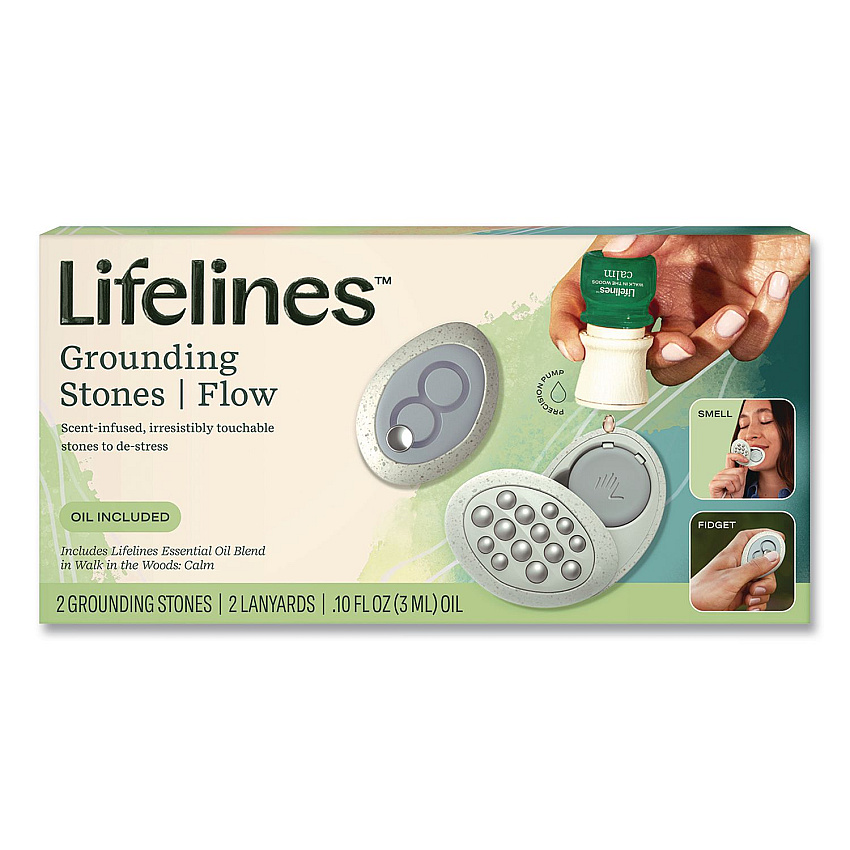 Lifelines Essential Oil Meditative Grounding Stones and Walk in the Woods Essential Oil, Gray (114501)