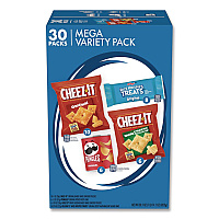 Mega Variety Pack, Cheez-Its, Pringles, Rice Krispies, Individually Wrapped, 30/Box (KEE00149)