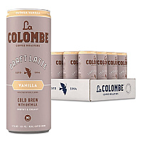 La Colombe Draft Latte Cold Brew, Vanilla Latte with Oat Milk, 11 oz Can, 12/Carton (LCT00521)