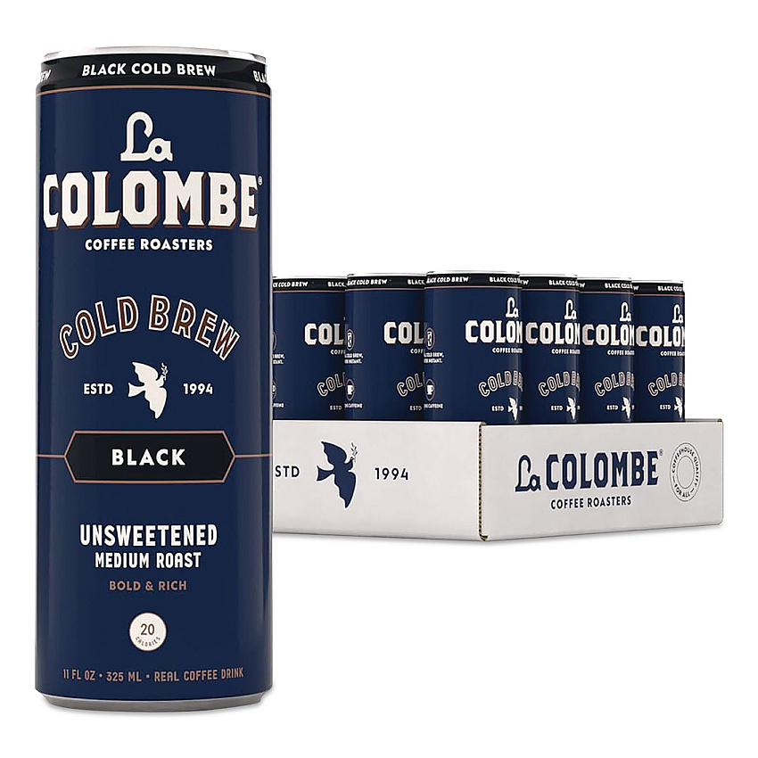 La Colombe Cold Brew Coffee, Black, 11 oz Can, 12/Carton (LCT00535)