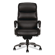 La-Z-Boy Aberdeen Executive Chair, Supports Up to 275 lb, 21" to 25" Seat Height, Black Seat and Back, Gray Base (51545BLK)