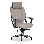 La-Z-Boy Vannes Ergonomic Executive Chair, Supports Up to 275 lb, 20.5" to 23.5" Seat Height, Light Gray Seat and Back, Dark Gray Base (60101GRY)