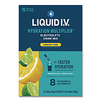 LIQUID I.V. Hydration Multiplier, Lemon-Lime, 0.56 oz Stick, 15/Pack (EHC47494)