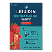 LIQUID I.V. Hydration Multiplier, Strawberry, 0.56 oz Stick, 15/Pack (EHC47495)