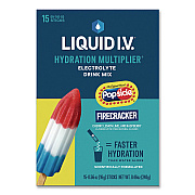 LIQUID I.V. Hydration Multiplier, Popsicle Firecracker, 0.56 oz Stick, 15/Pack (EHC97102)