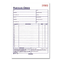Adams Multipart Purchase Order Pad, Three Part Carbonless, 5.56 x 8.44, 50 Forms Total (TC583110EA)