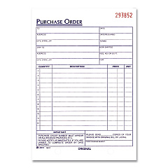 Adams Multipart Purchase Order Pad, Three Part Carbonless, 5.56 x 8.44, 50 Forms Total (TC583110EA)