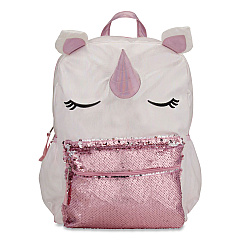 Accessory Innovations Adorable Unicorn Backpack, 12 x 5 x 16, White/Pink (B21GC49266ST)