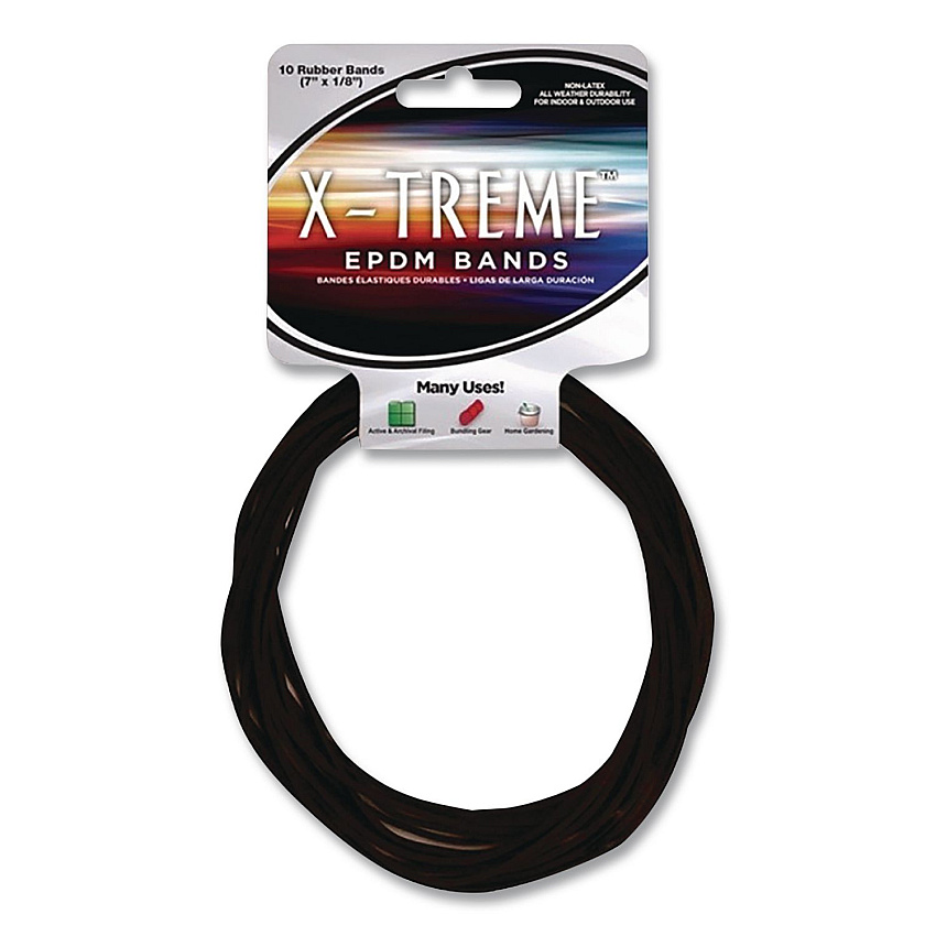 Alliance Rubber Rubber Rubber X-TREME EPDM Bands, Size 117B, Black, 10/Pack (02002PK)