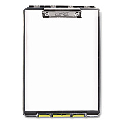 Dexas ClearView Clipcase Storage Clipboard, 0.35" Clip Capacity, Holds 8.87 x 12.25 Sheets, Gray/Yellow (5717803)