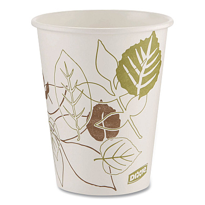 Dixie Pathways Paper Hot Cups, 16 oz, White/Brown, 300/Carton (2346SS251)