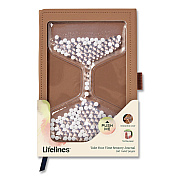 Lifelines Take Your Time Sensory Journal, Tactile White Gel Bead Hourglass, Wide/Legal Rule, Brown Cover, (80) 8 x 5 Sheets (160102)