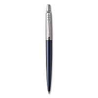 Parker Jotter Ballpoint Pen, Retractable, Medium 0.7 mm, Blue Ink, Royal Blue/Stainless-Steel Barrel (1953209)