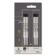 Quinkflow Refill for Parker Ballpoint Pen, Medium Conical Tip, Black Ink, 10/Pack (2119153)