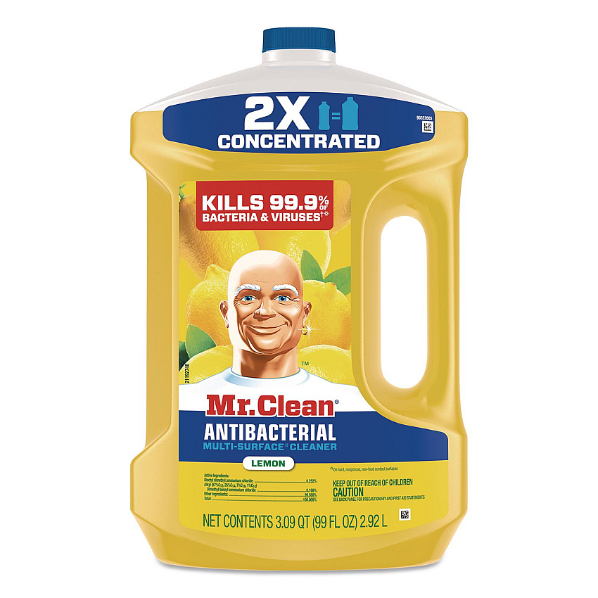 Mr. Clean Multi-Surface Antibacterial Cleaner, Lemon Scent, 99 oz Jug (18551)