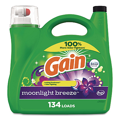 Gain Liquid Laundry Detergent, HE Compatible, Moonlight Breeze, 194 oz Bottle (19112)