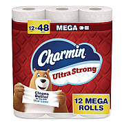 Charmin Ultra Strong Bathroom Tissue, Septic Safe, 2-Ply, White, 220 Sheets/Roll, 12 Rolls/Pack (32173)