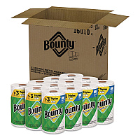 Bounty Select-A-Size Triple Roll Paper Towels, 2-Ply, 5.9 x 11, White, 123 Sheets/Roll, 12 Rolls/Carton (60107)