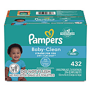 Pampers Baby-Clean Wipes, 6.7 x 7, Baby Fresh, White, 72 Wipes/Pack, 6 Packs/Carton (73278)