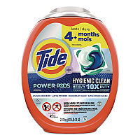 Tide Hygienic Clean Heavy 10x Duty Power PODS, HE Compatible, Original, 45 Pods/Tub (91630)
