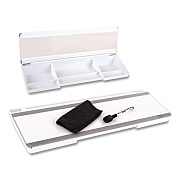Quartet Flip-Top Glass Dry Erase Desktop Pad, 18 x 6, White Surface (Q090F04R)