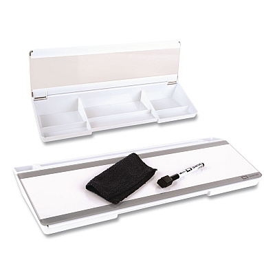 Quartet Flip-Top Glass Dry Erase Desktop Pad, 18 x 6, White Surface (Q090F04R)