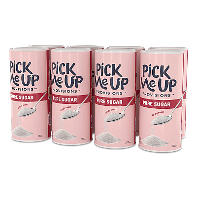Pick Me Up Provisions Pure Sugar, 22 oz Canister, 8/Pack (PM62430)