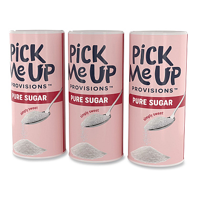 Pick Me Up Provisions Pure Sugar, 20 oz Canister, 3/Pack (PM62433)