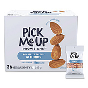 Pick Me Up Provisions Roasted and Salted Almonds, 1.5 oz Pouch, 36/Box (PM62980)