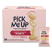 Pick Me Up Provisions Roasted and Salted Peanuts, 2 oz Pouch, 36/Box (PM62983)